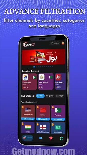 Pocket TV Mod APK For Android