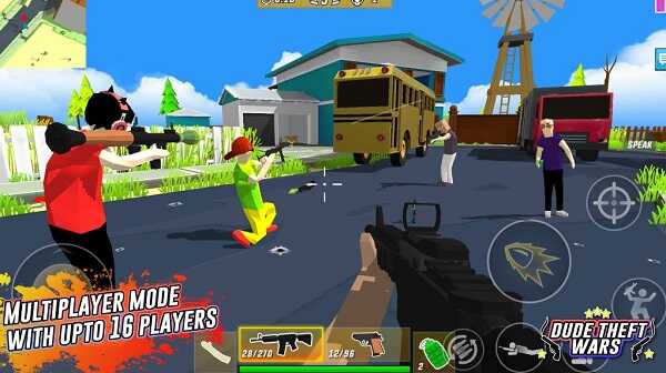 dude theft wars mod apk unlimited money