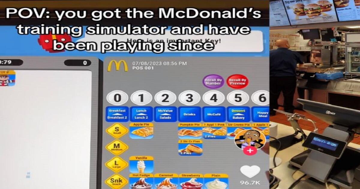 mcdonalds simulator cashier